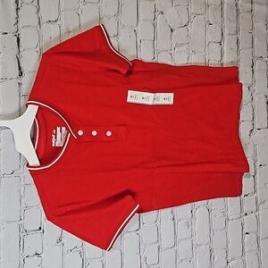 Baseball style short sleeve tee
